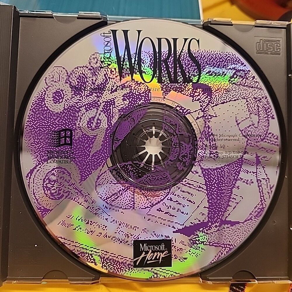 Microsoft Works Multimedia Edition Version 3.0 CD for Windows 3.1 w/ Key - Picture 3 of 3